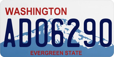 WA license plate ADO6290