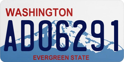 WA license plate ADO6291