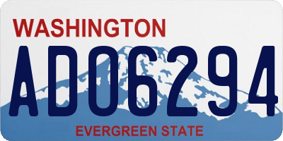 WA license plate ADO6294
