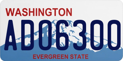 WA license plate ADO6300