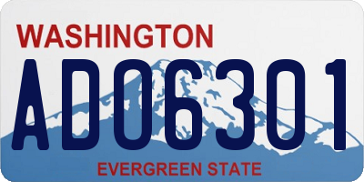 WA license plate ADO6301