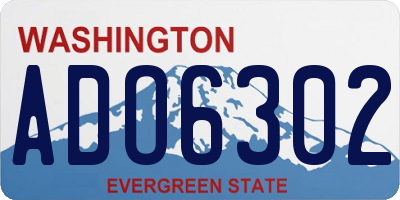 WA license plate ADO6302