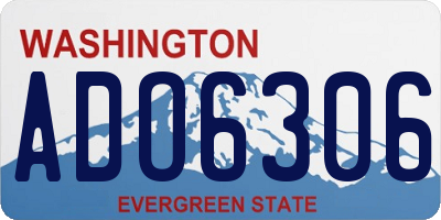 WA license plate ADO6306