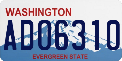 WA license plate ADO6310