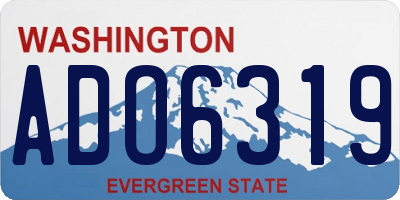 WA license plate ADO6319