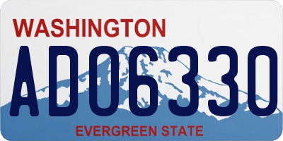 WA license plate ADO6330
