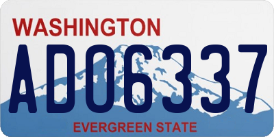 WA license plate ADO6337