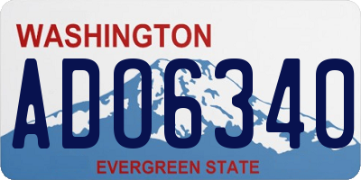 WA license plate ADO6340