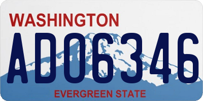 WA license plate ADO6346