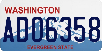 WA license plate ADO6358