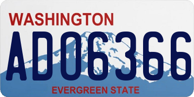 WA license plate ADO6366