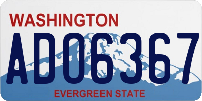 WA license plate ADO6367