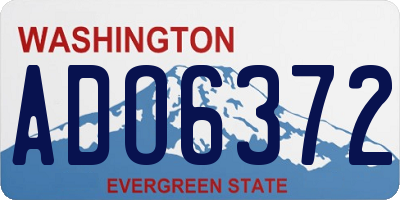 WA license plate ADO6372