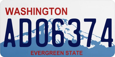 WA license plate ADO6374