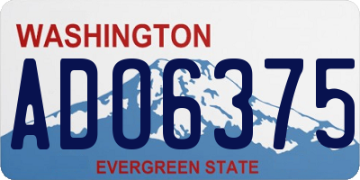 WA license plate ADO6375