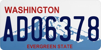 WA license plate ADO6378