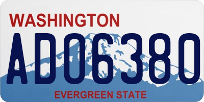 WA license plate ADO6380