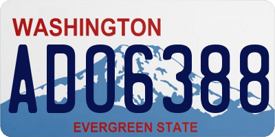 WA license plate ADO6388