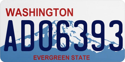 WA license plate ADO6393