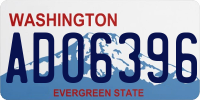 WA license plate ADO6396