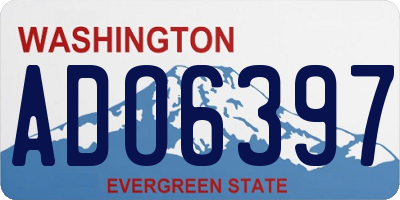 WA license plate ADO6397
