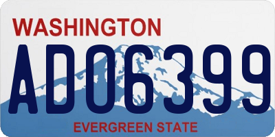 WA license plate ADO6399