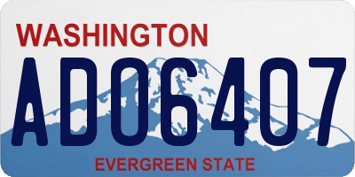 WA license plate ADO6407