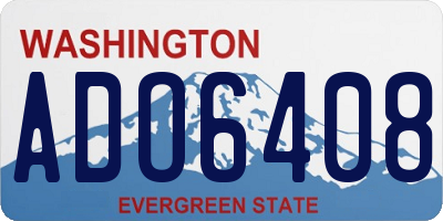 WA license plate ADO6408
