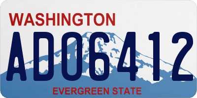 WA license plate ADO6412