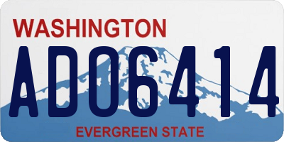 WA license plate ADO6414