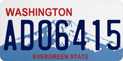 WA license plate ADO6415