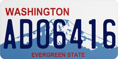 WA license plate ADO6416