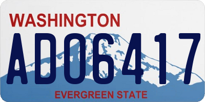 WA license plate ADO6417