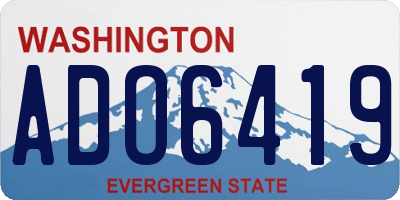 WA license plate ADO6419