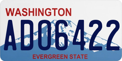 WA license plate ADO6422