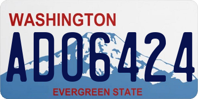 WA license plate ADO6424