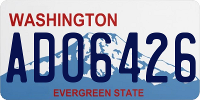 WA license plate ADO6426