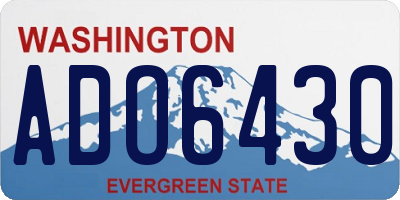 WA license plate ADO6430