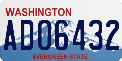 WA license plate ADO6432