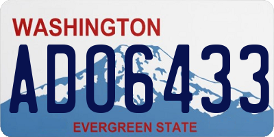 WA license plate ADO6433
