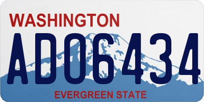WA license plate ADO6434