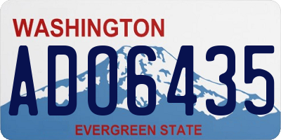 WA license plate ADO6435