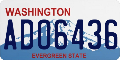 WA license plate ADO6436