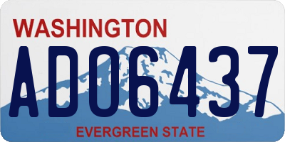 WA license plate ADO6437
