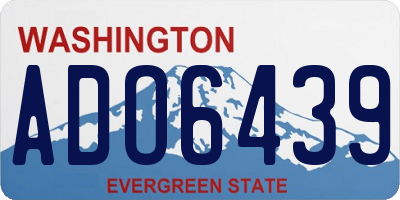 WA license plate ADO6439