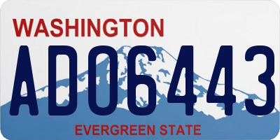 WA license plate ADO6443