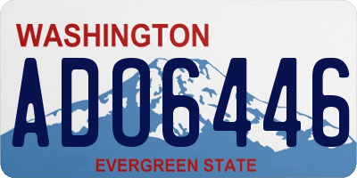 WA license plate ADO6446