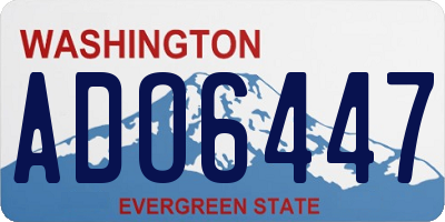 WA license plate ADO6447