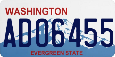 WA license plate ADO6455