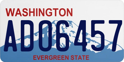 WA license plate ADO6457